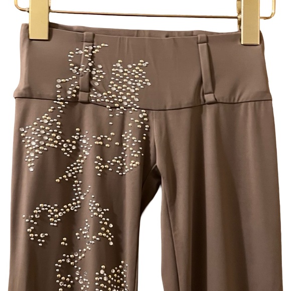 Poster‎ Girl Pants Yazmine Low-Waist Flared Embellished Studded Y2K 90s Trousers - Picture 7 of 13